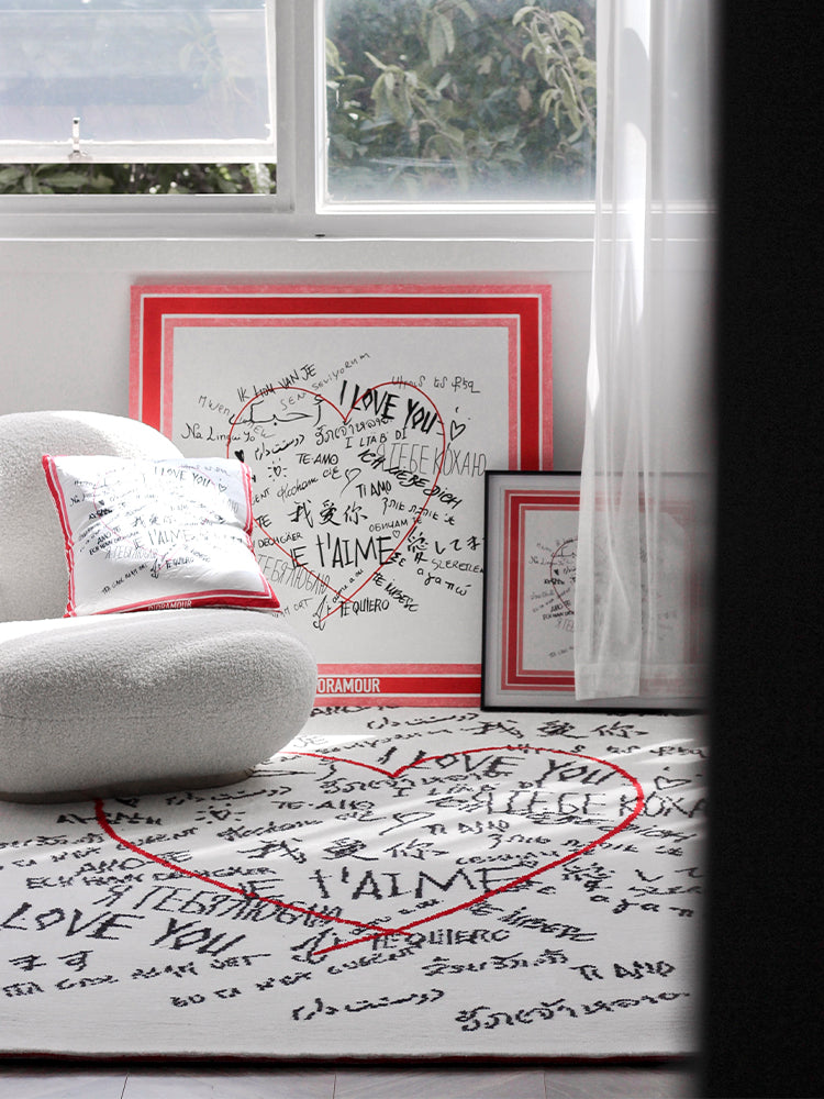 CP018 - "One Hundred Ways I Love You" Carpet Living Room Coffee Table Mat Bedside Carpet Full Area Valentine's Day