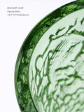 DC150 - Embossed Glass "Grape Flowing Light" L@lique "Fortune Yellow Amber" Crystal-like Vintage Vase