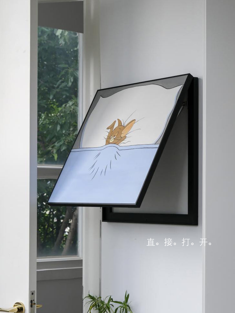 AH198 - "TOM&JERRY's New Day" Electrical Meter Box Cover Hanging Art Piece for Living Room Distribution Box Switch Decorative Art
