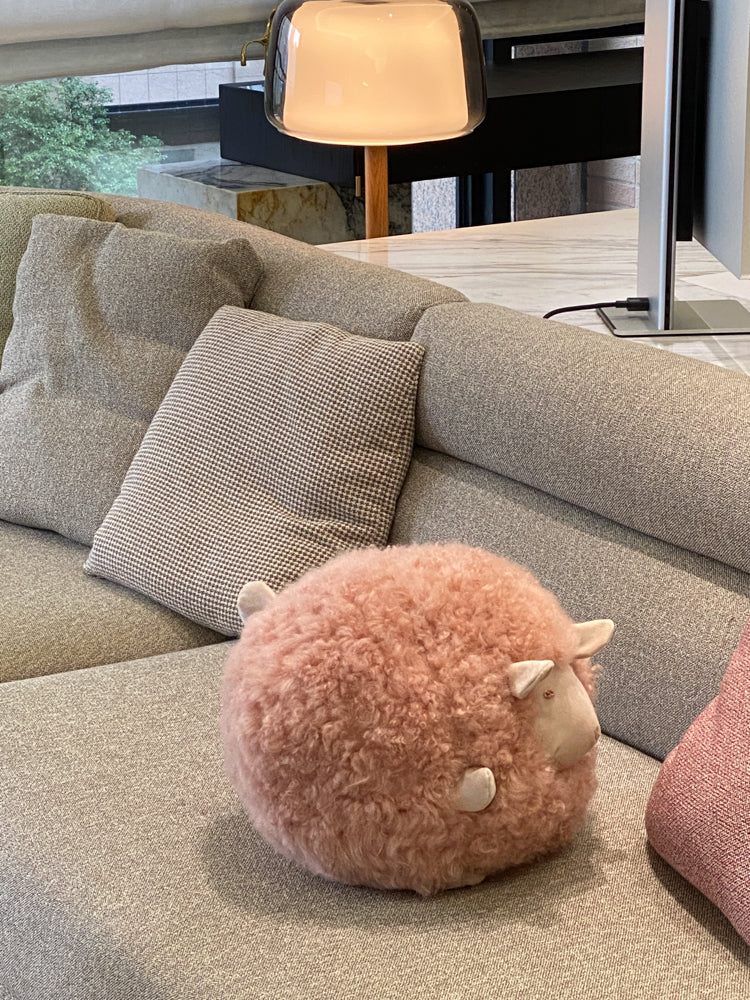 BD065-1 - Limited Edition Pink Sheep Ball! Loewe Shaun the Sheep Pillow: Versatile Wool Pillow