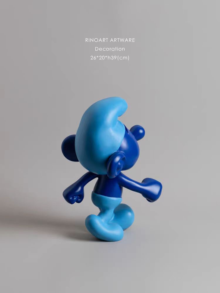 DC257 - Home Belgian Smurf! Klein blue "Happy Together" resin art ornament decoration
