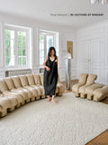CP097 - Stunning! Iris Relief Pure Natural Four Seasons Alginate “Micro Waterproof” Cream Living Room Carpet