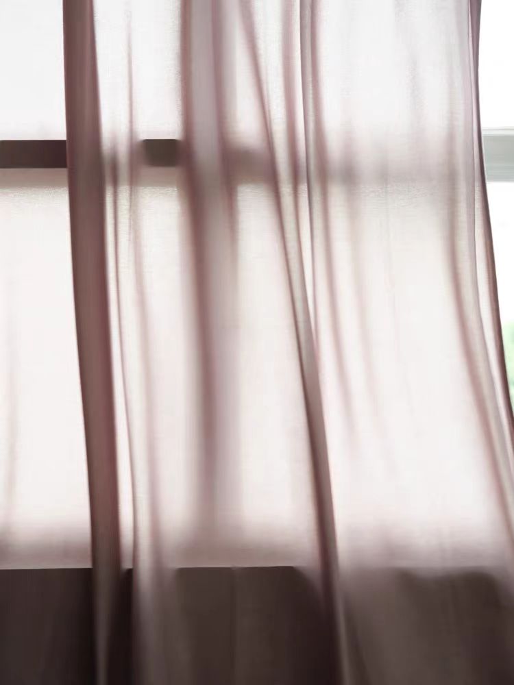 FS006 - Zimmerma Tribute Satin! Fairy Cicada Wings! Purple Grey Soft Light Sheer Curtains Translucent Floor-to-Ceiling Window Curtains