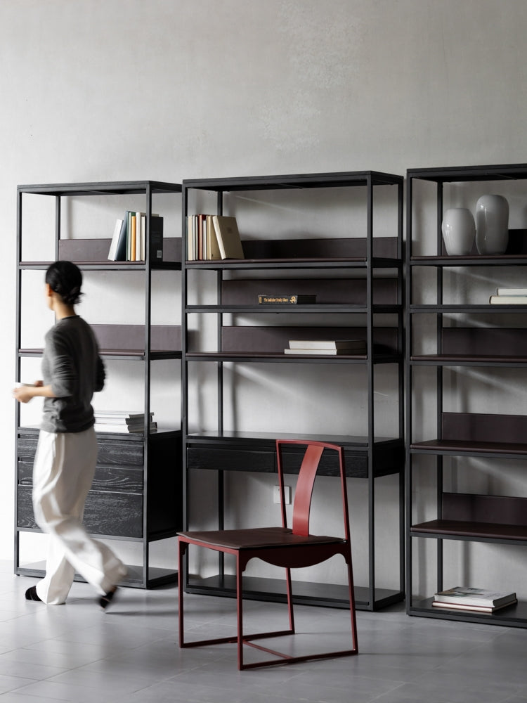 GA041 (Set) - Study Room Series "All-in-one" Large Capacity Bookshelf Display Cabinet with Desk Module Combination Shelf