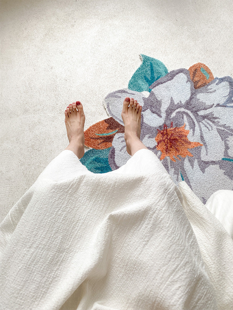 CP032 - Stunning! Camellia Carpet" exported, suitable for bedside, bathroom, entryway, mirror area, wardrobe.