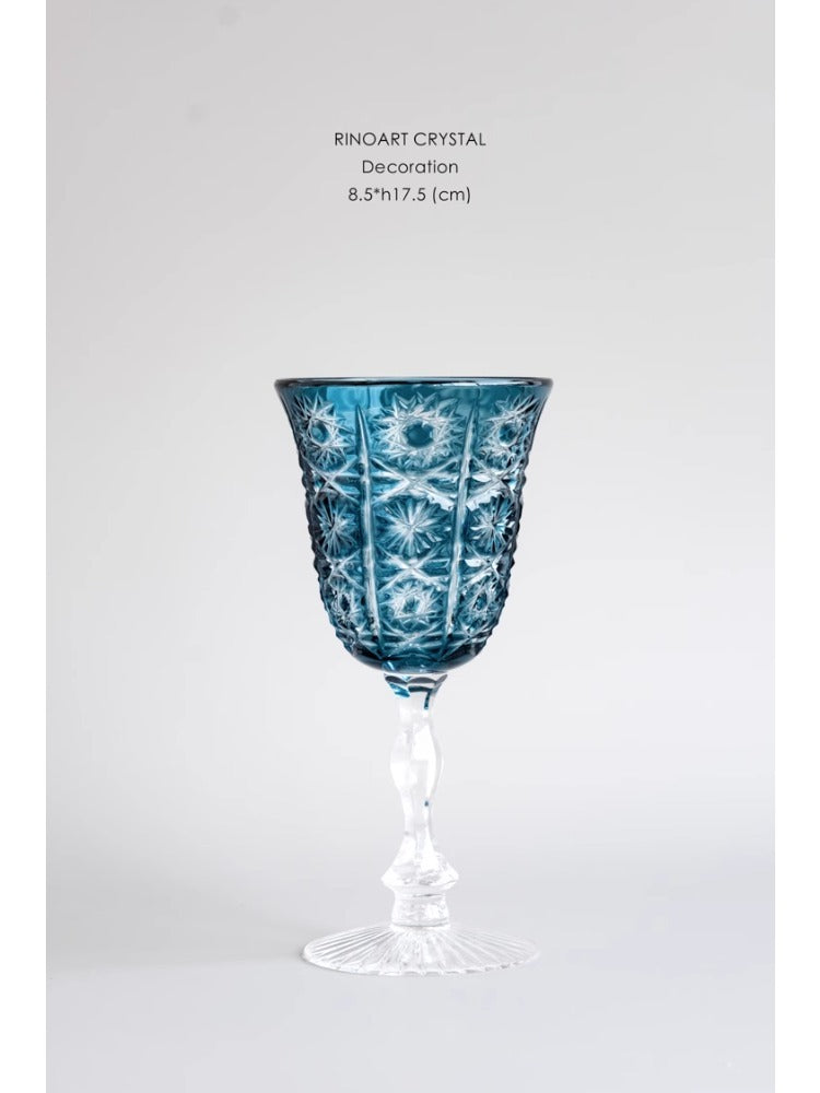 DC068 (Single) - Baccarat Edinburgh Indigo Blue Crystal "Burgundy Wine Glass" Multi-purpose Goblet Red Wine Glass