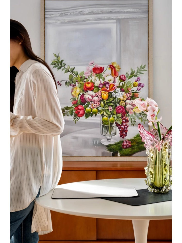 AH148 - Hand-painted Oil Painting "Abundant Family" Fruity Flowers