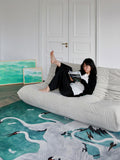 CP015 - Collection Grade! Moss Green Gradient Crane Handmade Carpet Living Room Dining Room Bedroom Cloakroom Art Carpet