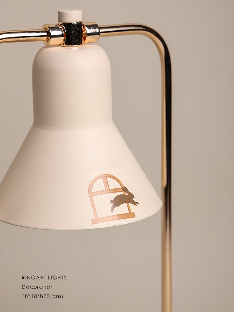 LA034 - Leaping Rabbit Wax Lamp / Dimmable! Heat adjustment! Fragrance control! Marble Aromatherapy Bedside Table Lamp Night Light