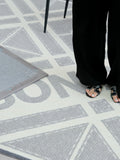 CP048 - +Cashmere "French Living Room Bon Appetit New Zealand Wool Carpet Gray White Living Room Carpet