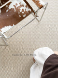 CP134 - Bangladesh Imports Series / Loro Pian@ Herringbone Yellow Hemp + Wool Bedroom Bedside Carpet