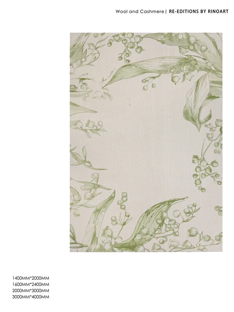CP075 - Dio*Maison "Manor Lily of the Valley" New Zealand Wool Living Room Sofa Bedroom Carpet Bedside Carpet