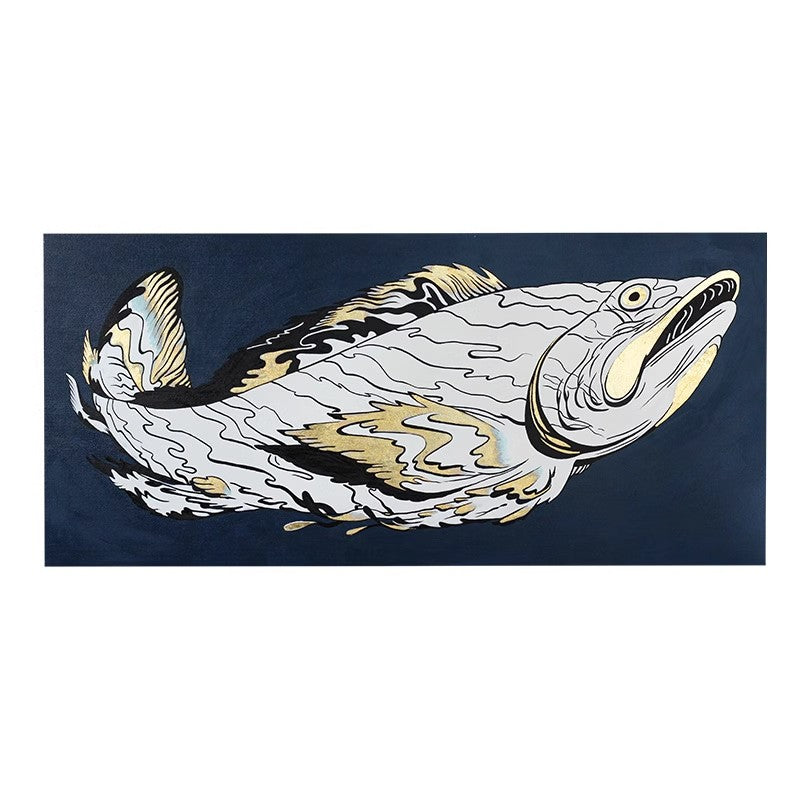 AH106 - Japanese "Furifushi" Floating Life Hand-painted Big Fish Wall Art