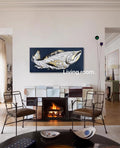 AH106 - Japanese "Furifushi" Floating Life Hand-painted Big Fish Wall Art