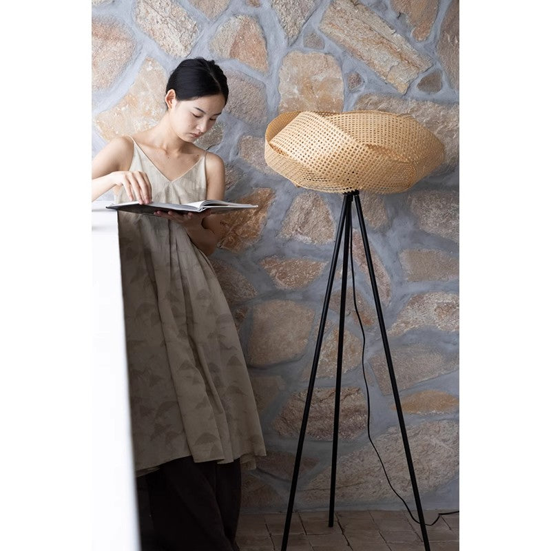 LA043 - Oriental Paris! G@cciDécor "Returning to the Nest" Vintage Bamboo Floor Lamp Living Room Bedroom Ambience Lamp