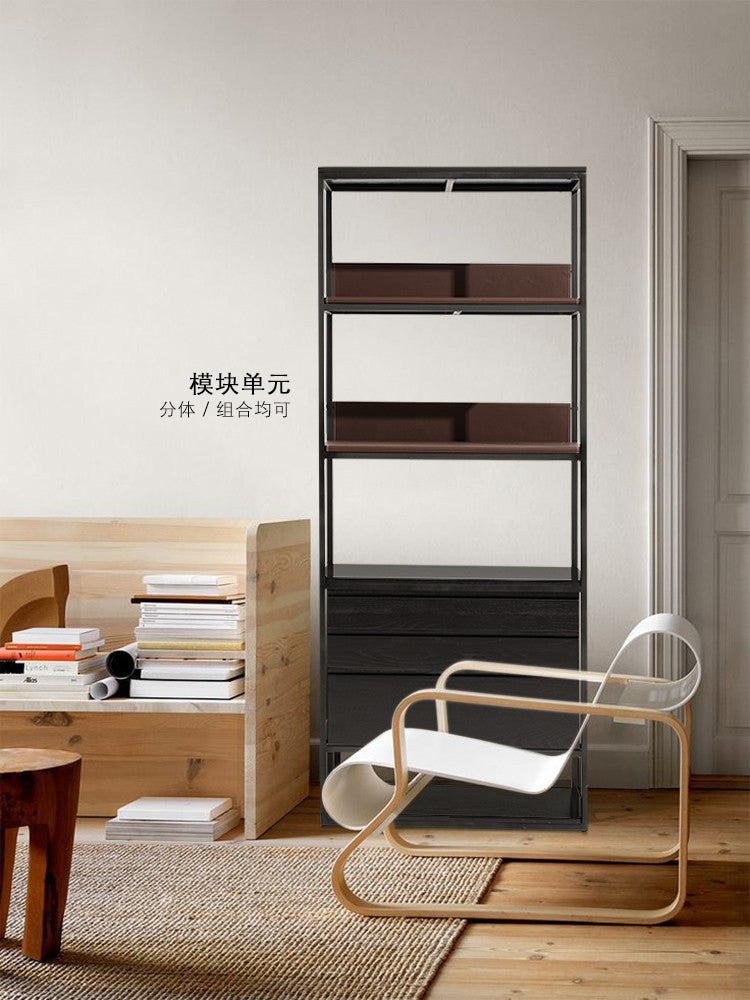 GA041 (Set) - Study Room Series "All-in-one" Large Capacity Bookshelf Display Cabinet with Desk Module Combination Shelf