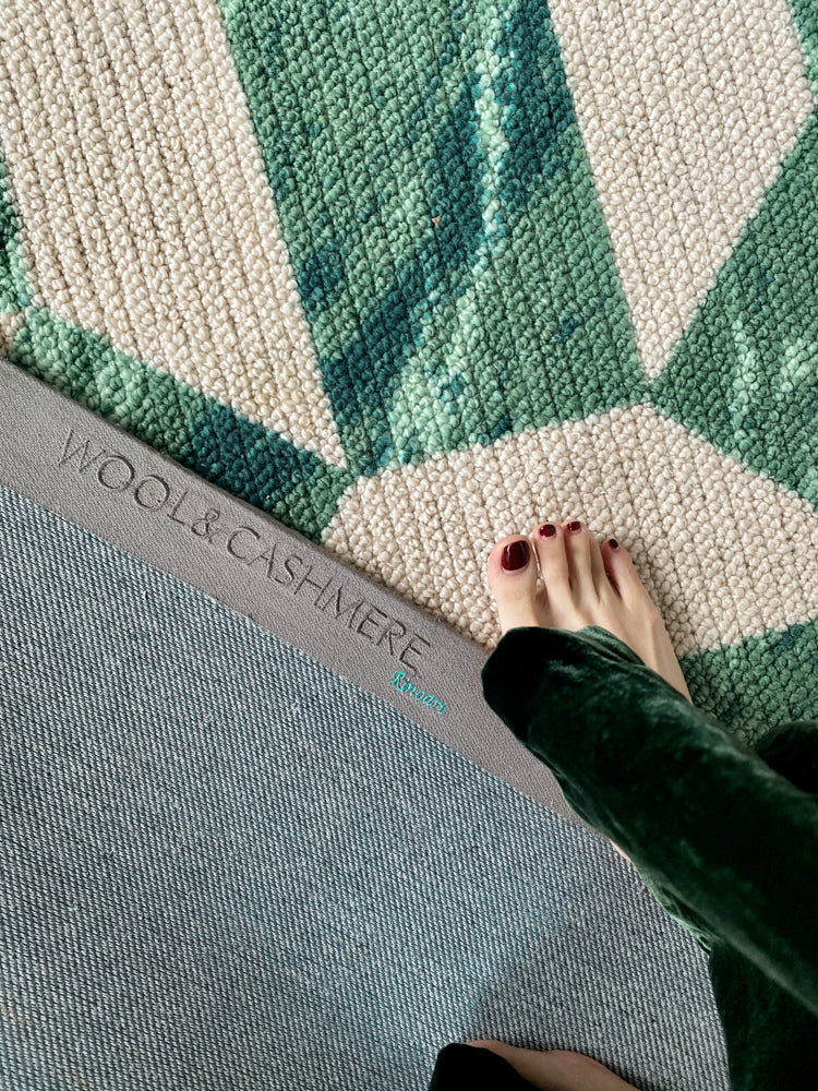 CP053 - Exhibition Piece "Peace Hotel" Emerald Marble Color Wool Wool Rug Living Room Rug