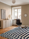 CP102 - FEND* Berlin Blue "Rising Step by Step" Stylish Striped Carpet Four Seasons Available Living Room Large Carpet