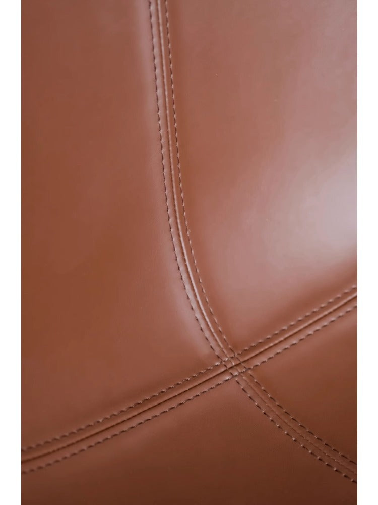 CH033 - Dining Chair - Modern HERM@S Classic Dark Brown Island Green Leather