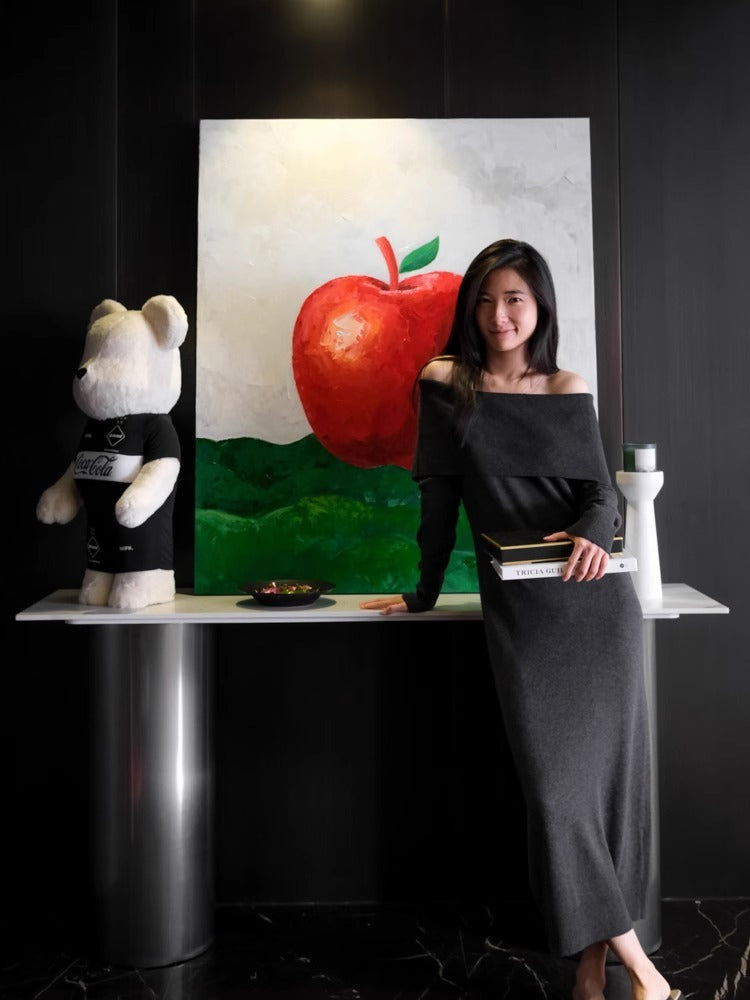 AH137 - New York Inspirational Hand-Painted Oil "Peaceful Fruit" Wall Art