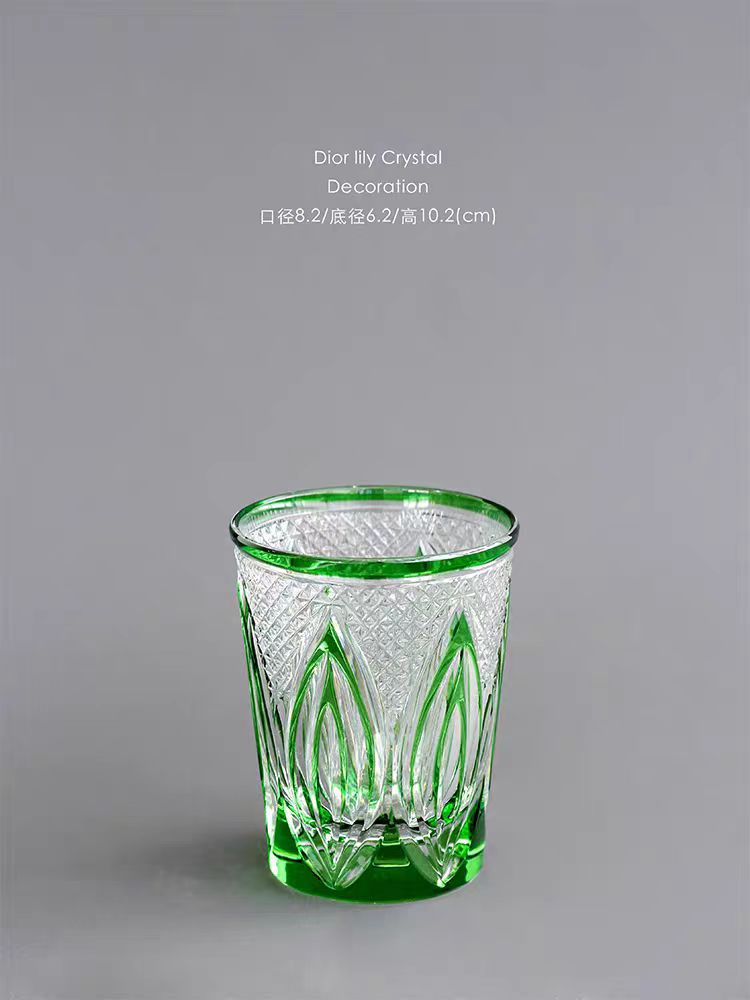 DC026 - Imported crystal cup glass cup girl home water cup transparent juice cup