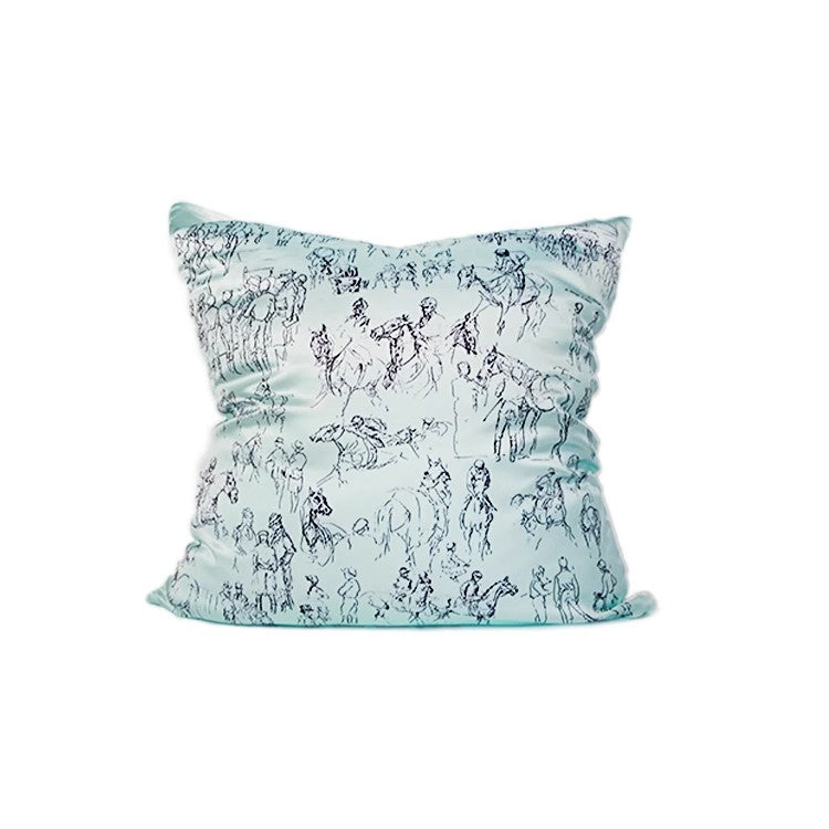 BD003 - Vintage Artistic Shell Green Silk Feel Pillow