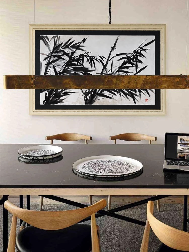AH181 - Oriental Hand-Painted "Ink Bamboo Spring" Living Room Art