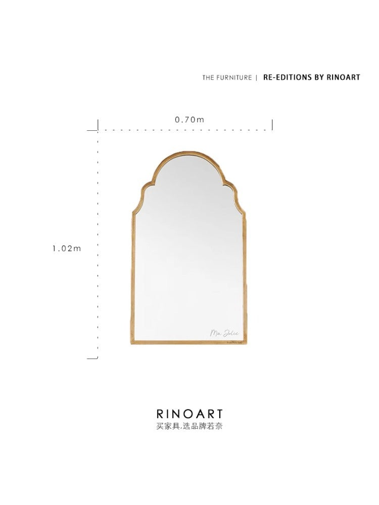 DZ011 (Half-Length) - Ma Jolie "My Little Beauty" Brass Modern French Half-Length Mirror Dressing Mirror