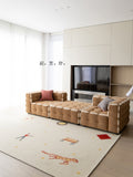 CH111 (Set B） - FEND* CASA Sheepskin Module Sofa: Brown, Multi-functional, Bed End Bench