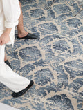 CP094 - Celine East Blue / Limited Edition! New Zealand Wool Iris Living Room Bedroom Wool Carpet