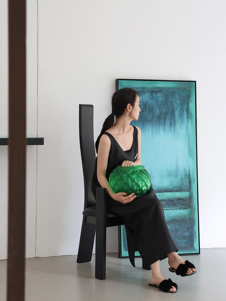 AH235 - Texture Painting "Quiet Lake" Green Modern Abstract Art Living Room Wall Decor