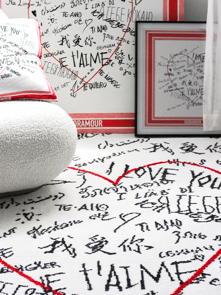 CP018 - "One Hundred Ways I Love You" Carpet Living Room Coffee Table Mat Bedside Carpet Full Area Valentine's Day