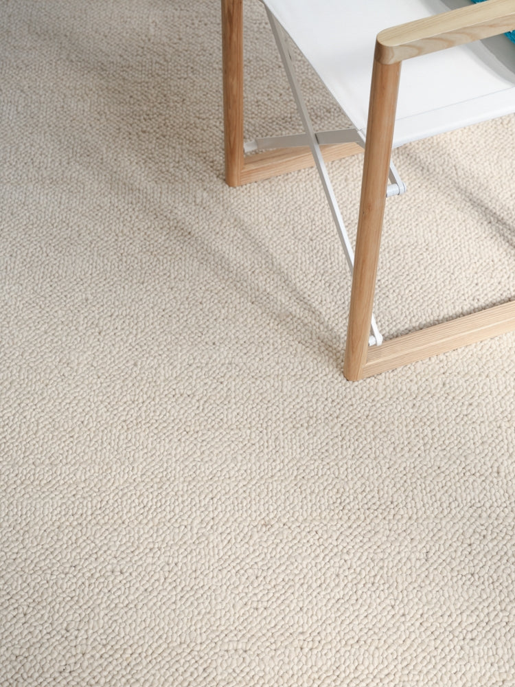 CP116 - Carpet 3 Times Thick! New Zealand Large Popcorn "Wool + Cashmere" Solid Color Mica Oatmeal Color