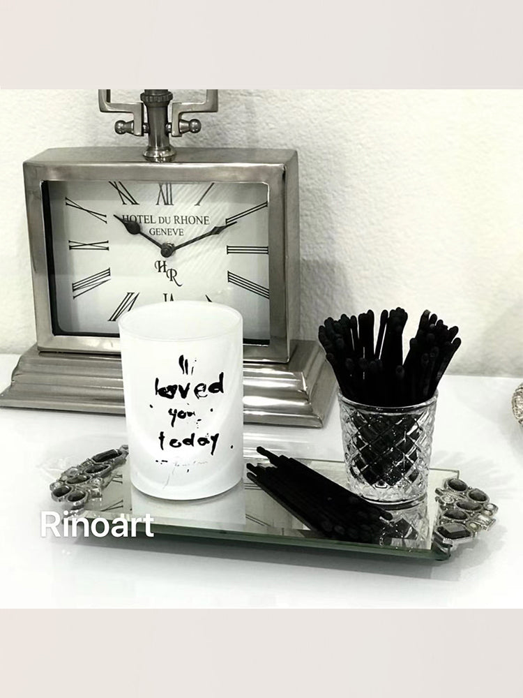 DC014 - Hand-painted Candle Cup Beverly Hills Sample Room SpaRoom Niche Rose Sleep Aromatherapy Jasmine Candle