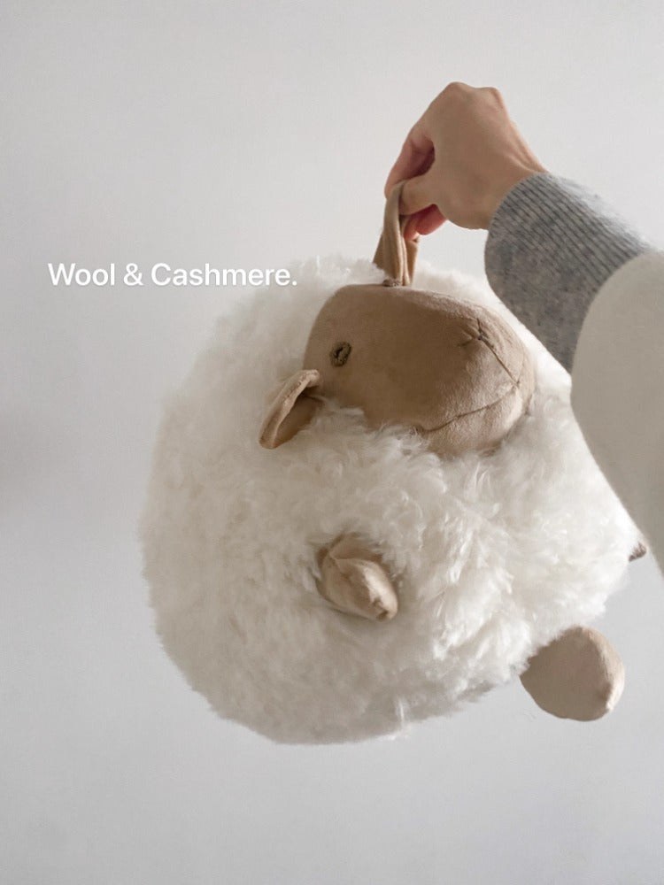 BD065 - Whole Sheep Wool! Shaun the Sheep Sofa Pillow