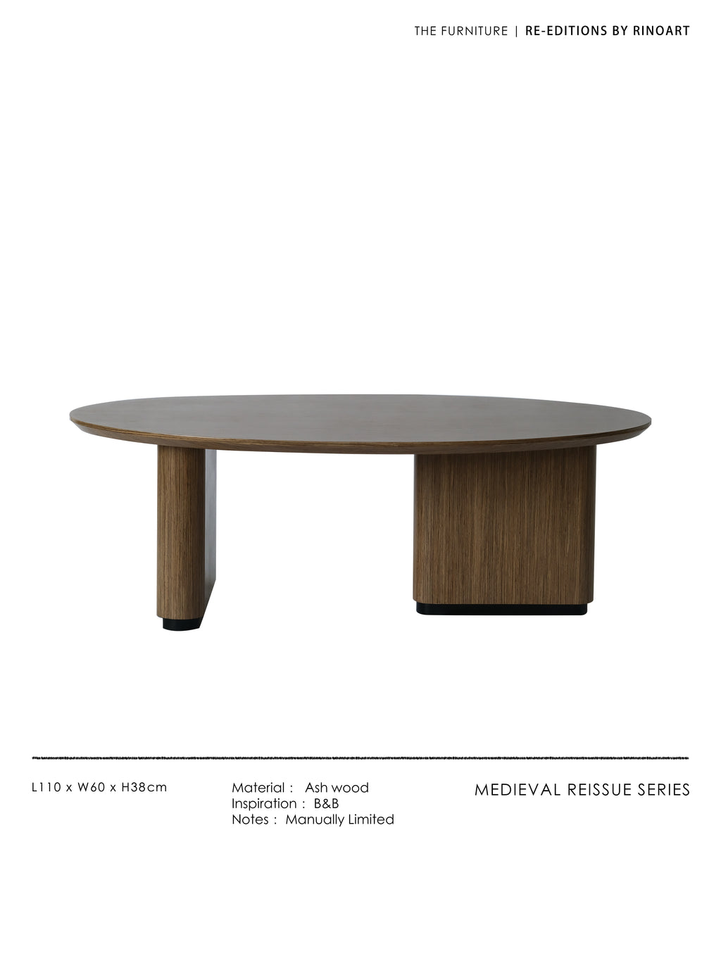YA025 - B&* Classic Italian "Goose Egg" Solid Wood Coffee Table / Maple Color Low Table Small Dining Table Side Table