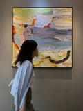 DZ999 - Los Angeles Custom Thick Color Pure Hand-Painted Oil Painting Entry Modern Abstract Collision Color Handmade Large Painting Series