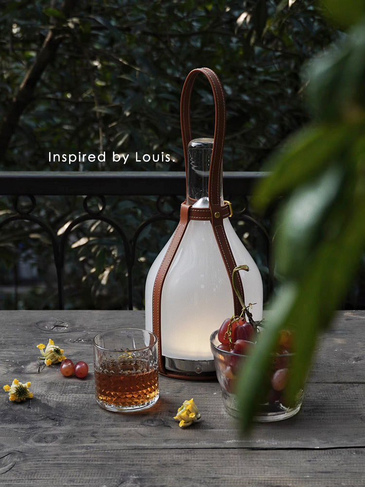 LA019 - Wireless Touchable Cowhide Grapefruit Lamp Dimmable Bedside Lamp Night Light Portable Outdoor Camping Lamp Charging Table Lamp