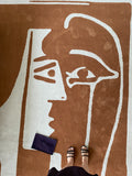 CP030 - "Born to be Together" Picasso Couple Carpet Abstract Artist Side Table Carpet
