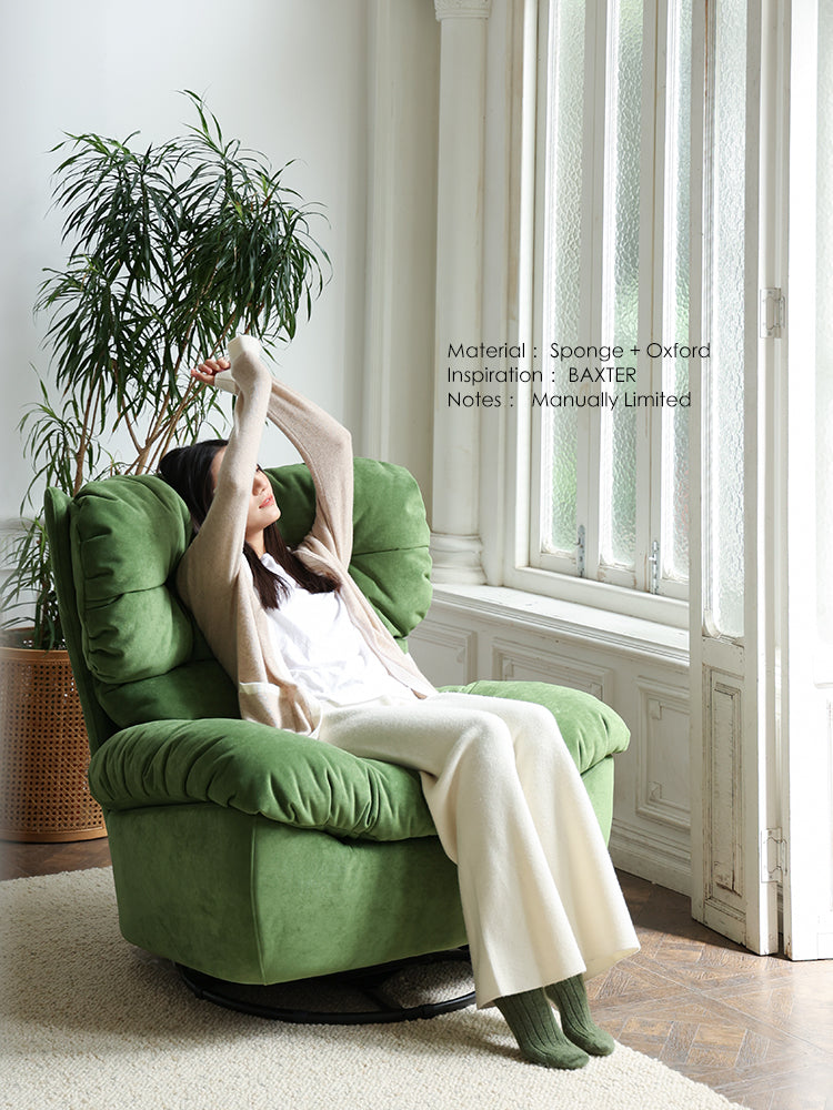 CH058-1 - Limited Edition: Vintage Green Baxt*r First Class Rocking Chair