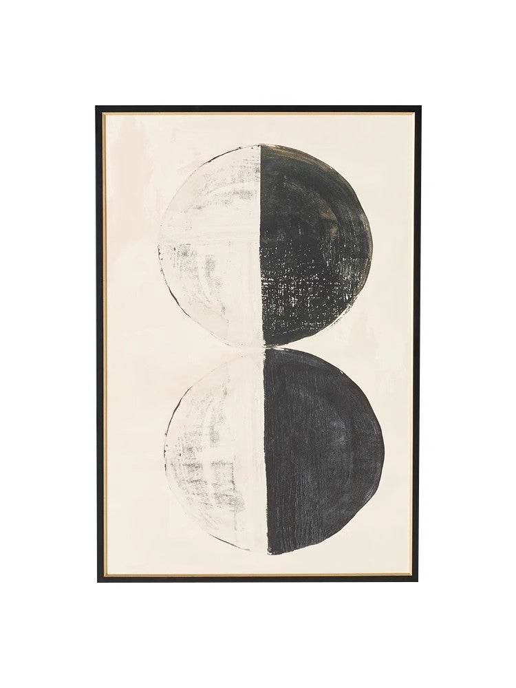 AH022 - California Contemporary Art "Moon Wall" Moon Wall Hand-Painted Combination Living Room Minimalist Abstract Decor
