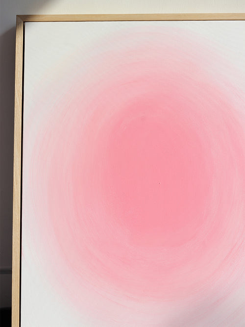 AH085 - Contemporary Art Hand-painted "Halo of Bliss" Abstract Decorative Wall Art