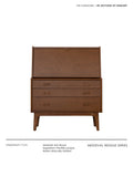 GA010 - Churchill Series Imported Multi-purpose Desk British Vintage White Waxwood Bookcase Storage Cabinet