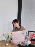 BD031 - Hand-Painted Vintage Coco Camellia Silk Feel Sofa Pillow
