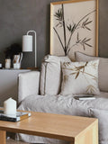 BD094 - Oriental Paris County Orchid/Gold Bamboo Lumbar Pillow, New Chinese Style