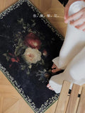 CP080 - Rose1878 "French Rose" French Retro Entrance Carpet Entrance Mat Bedside Blanket
