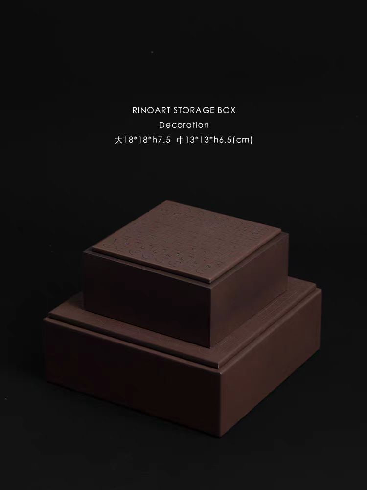 DC270 - Home HERME* vintage teak color! Top layer teak wood large-capacity cloakroom jewelry box desktop