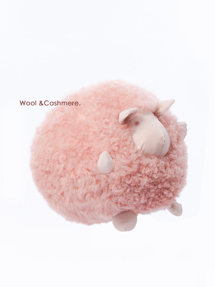 BD065-1 - Limited Edition Pink Sheep Ball! Loewe Shaun the Sheep Pillow: Versatile Wool Pillow