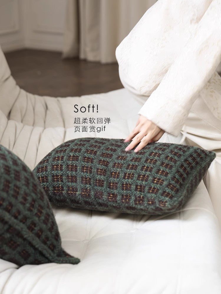 BD093 (Waist Support) - CH@NELVintage Paris Pine Green Lumbar Pillow, Bedside Pillow