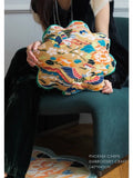 BD057 - Oriental Phoenix Chirping Embroidered Cushion: Vintage Elegance